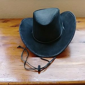 Western leather ladies riding hat